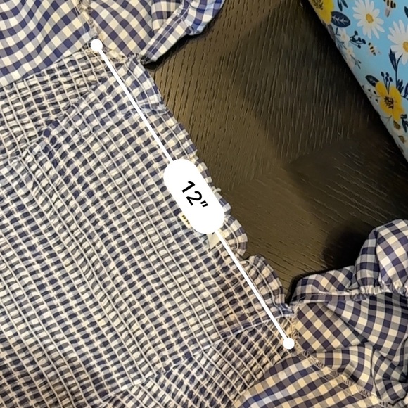 Nika Tang Raina top in purple and white gingham peplum top - Picture 12 of 13